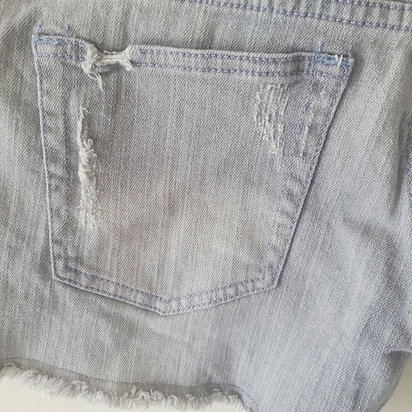 Charlotte Russe Jean Shorts Womens Size 10 Distressed Gray Cutoffs Daisy Dukes - Picture 7 of 9